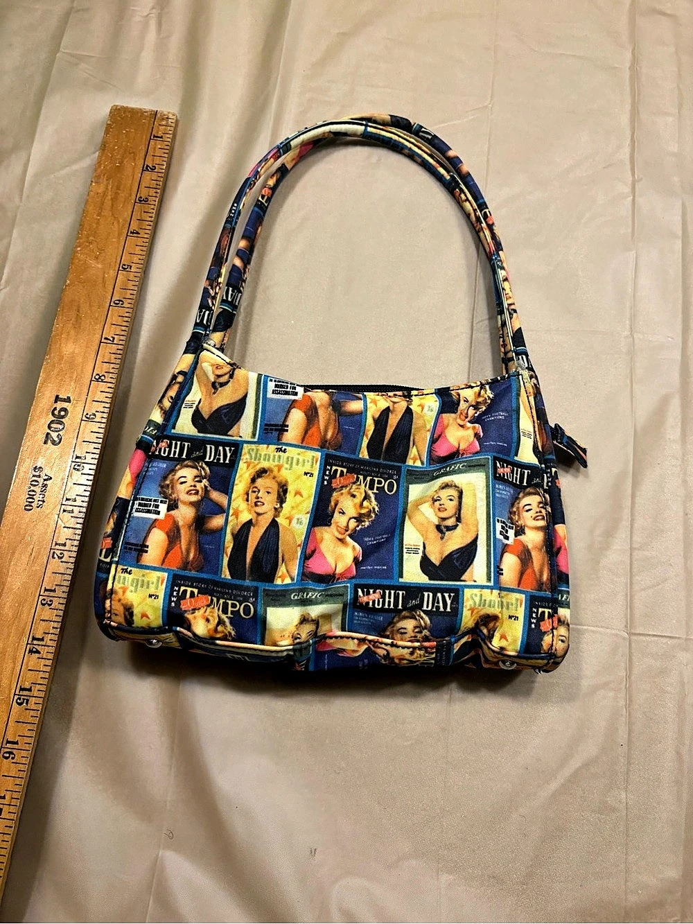 MARILYN Shoulder Bag in Blue & Yellow